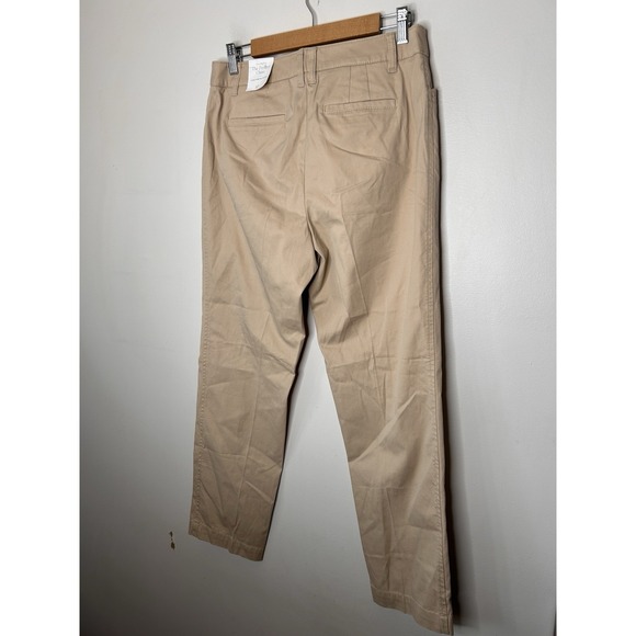 Talbots The Perfect Chino Pants Womens Tan Straight Leg Stretch Size 8P New NWT - Picture 10 of 13